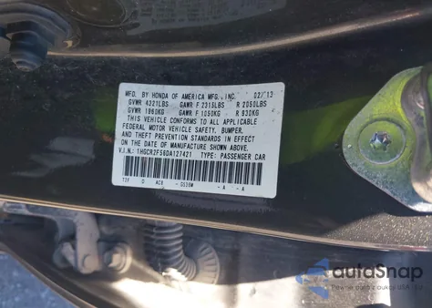 2013 Honda Accord Sport z USA, uszkodzony, nr VIN 1HGCR2F56DA127421